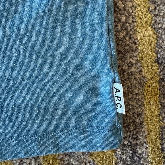 A.P.C. Heather Blue Women’s Size Small Short Sleeve T-Shirt - Picture 5 of 8
